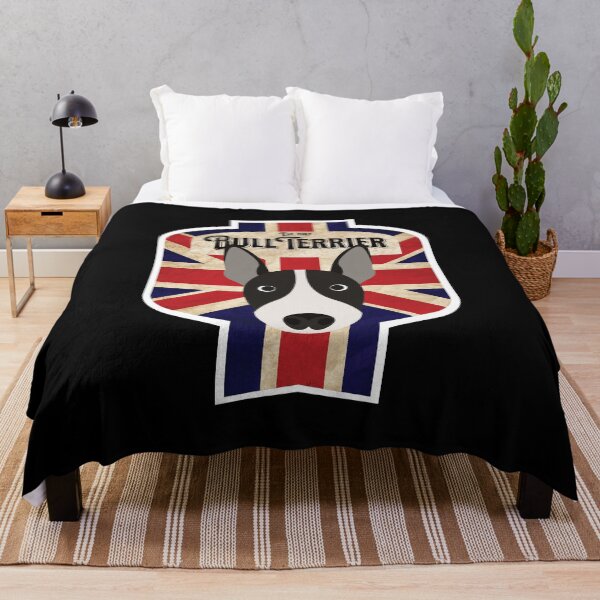 Artikelvorschau, Englischer Bullterrier - beunruhigter Union Jack-Bier-Aufkleber-Entwurf entworfen und verkauft von DoggyStyles.