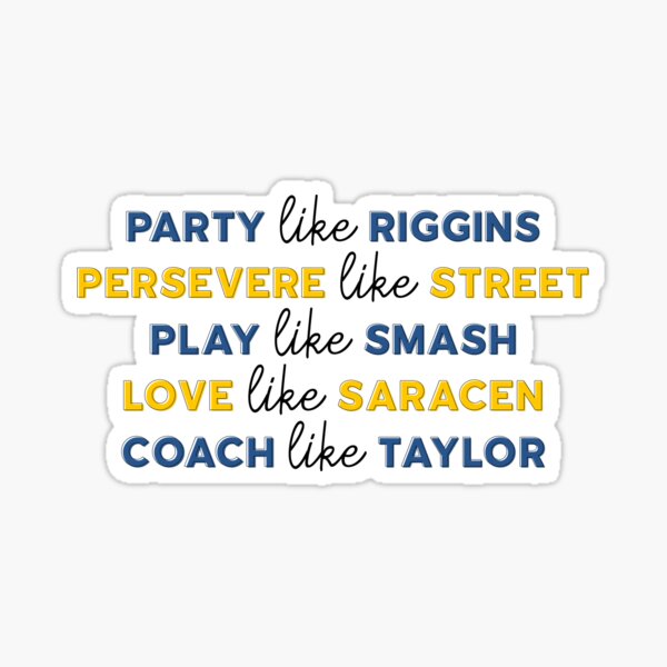 Live Like Friday Night Lights Sticker