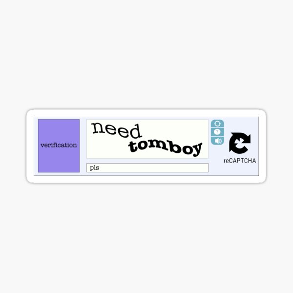 Vista previa del artículo con la obra «Necesito captcha tomboy», diseñado y vendido por Cosmox.