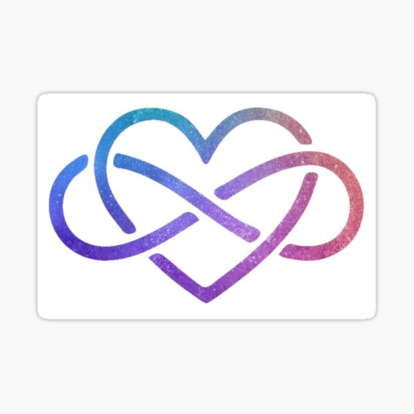 Starry Rainbow Infinity Heart Sticker