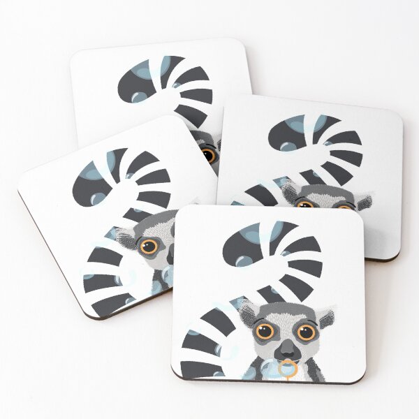 Item preview, Ringtail Lemur Animal Portrait Blowing Bubbles designed and sold by nanshizzle.