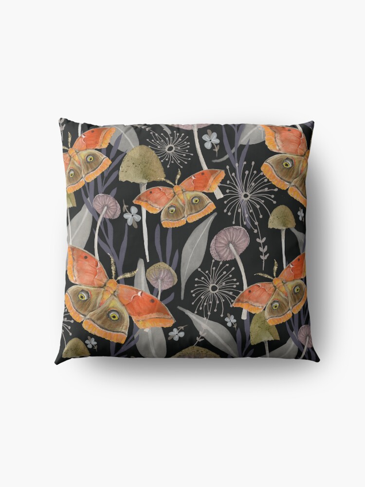 Alternate view of Midnight Moth Floor Pillow