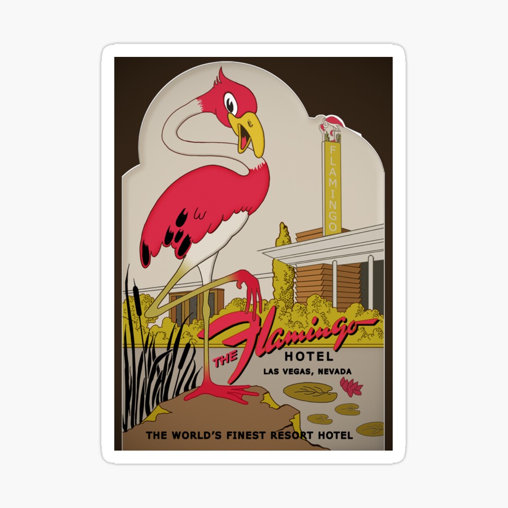 Flamingo Hotel, Las Vegas Art Board Print for Sale by lucysgarden