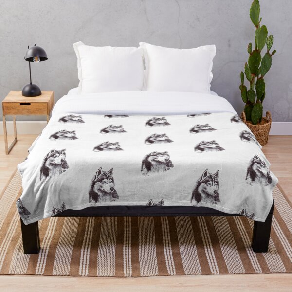 Siberian Husky Throw Blanket