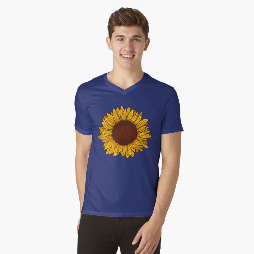 Sunflower V-Neck T-Shirt