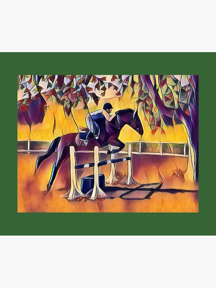 Colorful Equestrian Horse Jumping by Shana1065