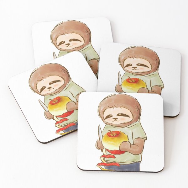 Item preview, Sloth taking a long time to peel an apple designed and sold by RyderDesign.