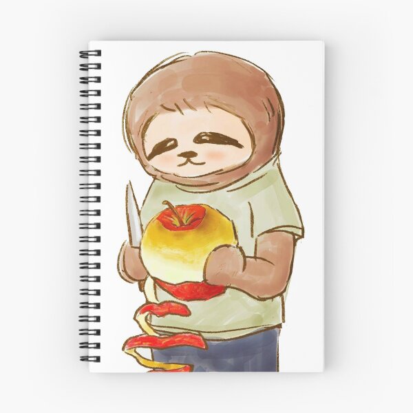 Item preview, Sloth taking a long time to peel an apple designed and sold by RyderDesign.