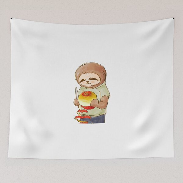 Item preview, Sloth taking a long time to peel an apple designed and sold by RyderDesign.