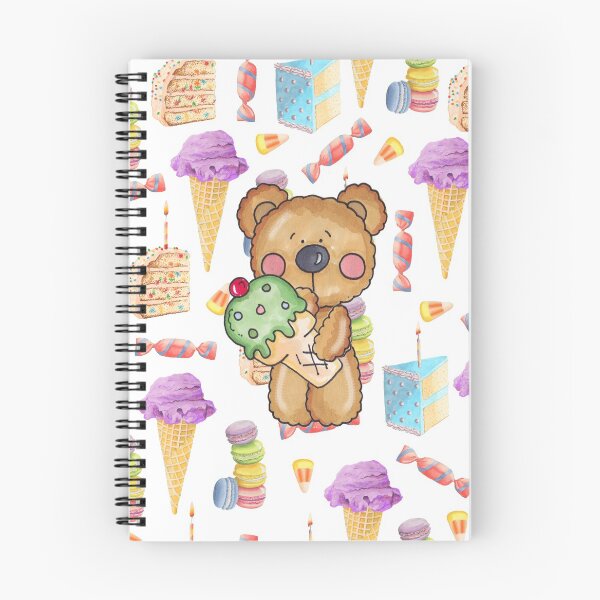 Item preview, Birthday Boy Bear Cake and Ice Cream Yummy designed and sold by purplesensation.
