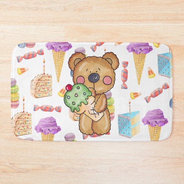 Item preview, Birthday Boy Bear Cake and Ice Cream Yummy designed and sold by purplesensation.