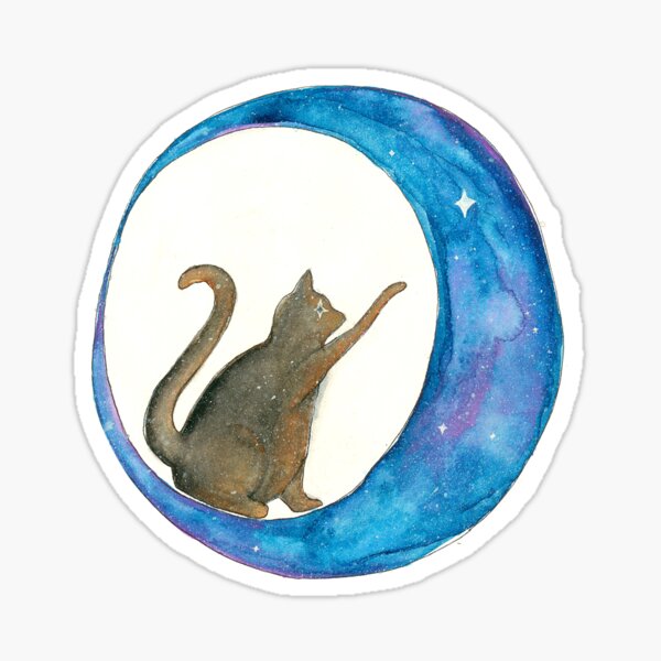 Moon Cat Sticker