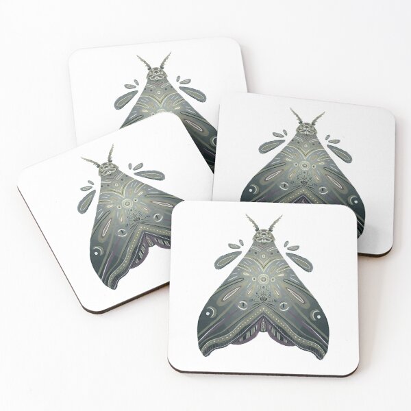Item preview, Graphic Purple, Green, and Grey Moth Sketch Artwork designed and sold by Manda Lyn LaCorte.