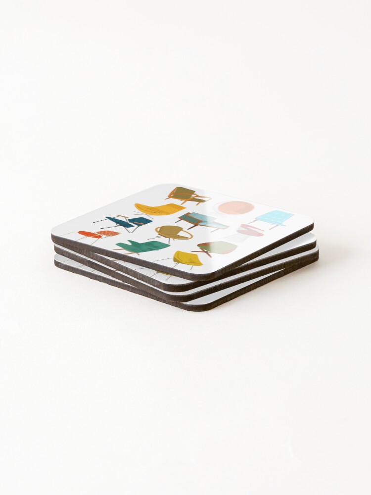 Alternate view of Mid Century Modern Chair Collection Coasters (Set of 4)