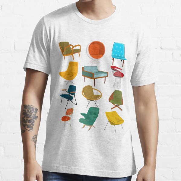 "Mid Century Modern Chair Collection" Tshirt for Sale by jenbucheli