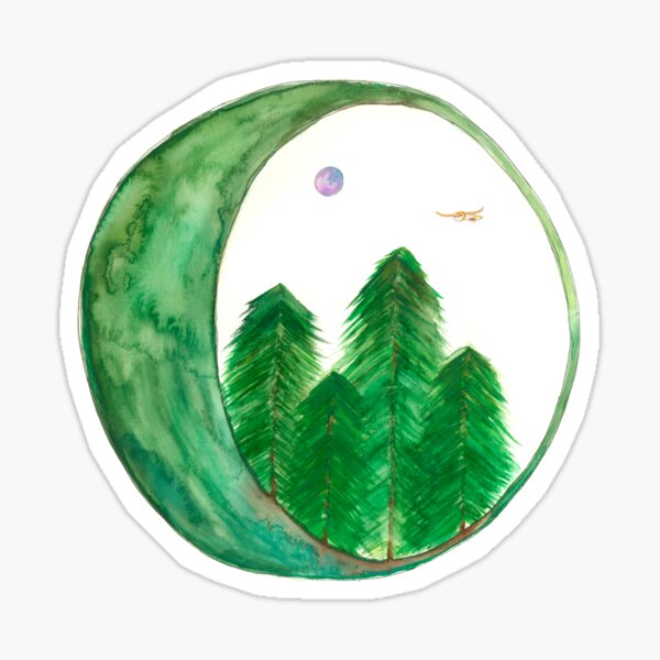 Owl Moon Sticker