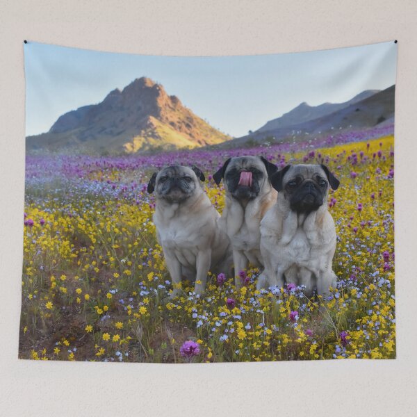 Item preview, The Pug Grumble In Full Bloom designed and sold by pugventurephoto.
