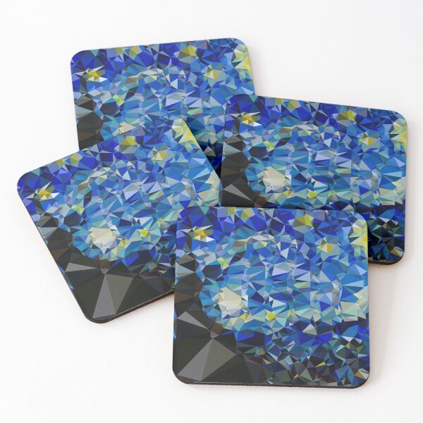Item preview, Starry Night After Van Gogh Geometric Landscape  designed and sold by Vicky Brago-Mitchell®.