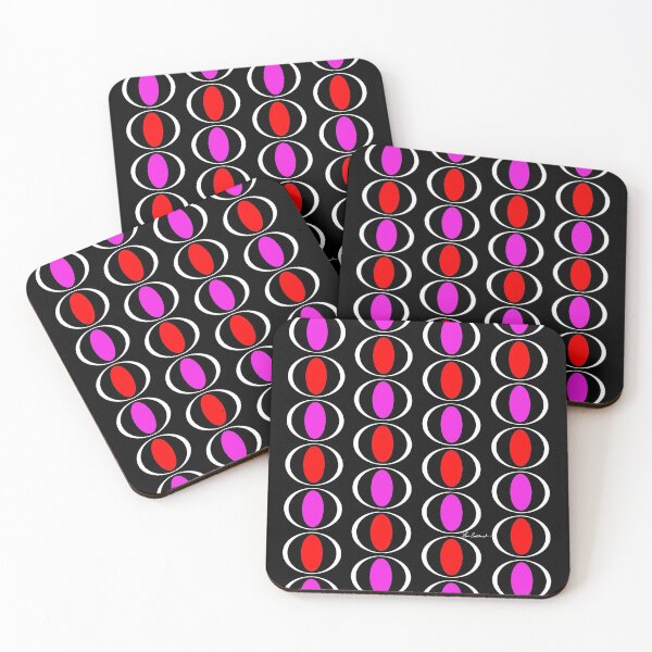 Item preview, Red Pink Mod Circles designed and sold by Lois Eastlund.