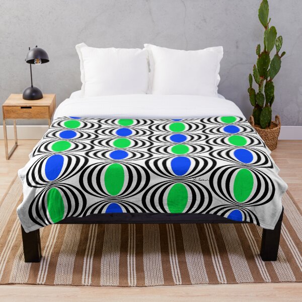 Item preview, Blue Green Black Circles designed and sold by Lois Eastlund.