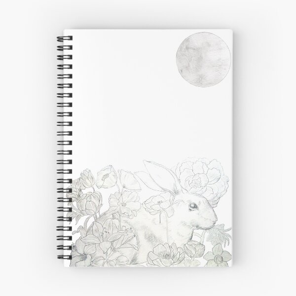 Item preview, rabbit flower and moon designed and sold by SelenePaintings .