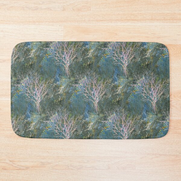 Item preview, Blue Fluid Painting with Bare Trees designed and sold by 13Moons.