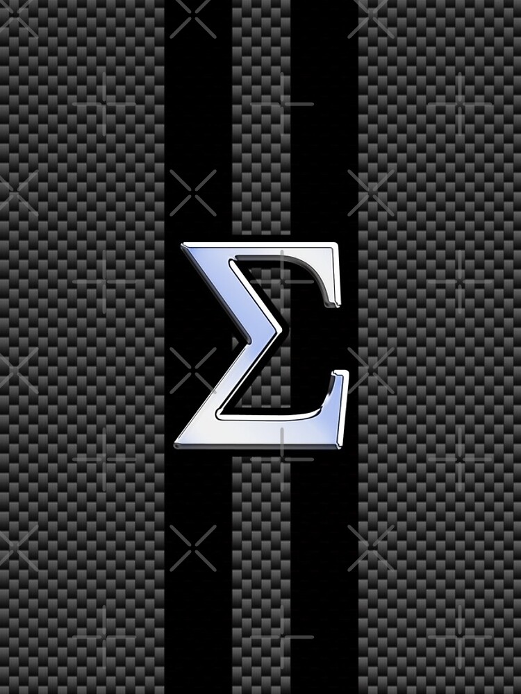 Sigma Greek Letter Symbol Chrome Carbon Style Iphone Case For Sale By