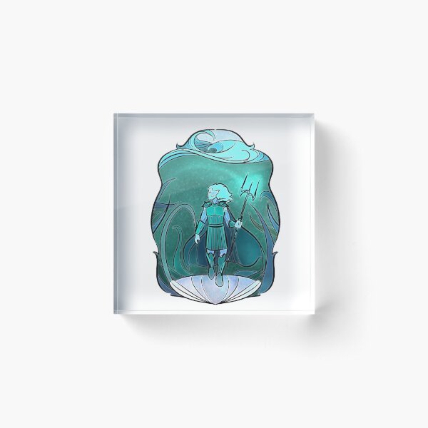 Stained Glass: Poseidon Acrylic Block