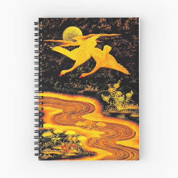 Item preview, Vintage Japanese Geese at night designed and sold by Vintage Designs +.
