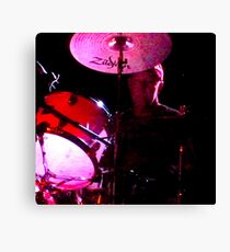Cliffy on drums Canvas Print