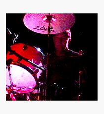 Cliffy on drums Photographic Print