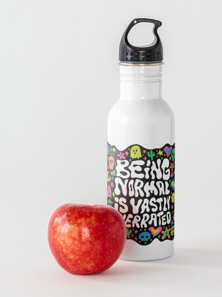Alternate view of Being normal is vastly overrated Water Bottle