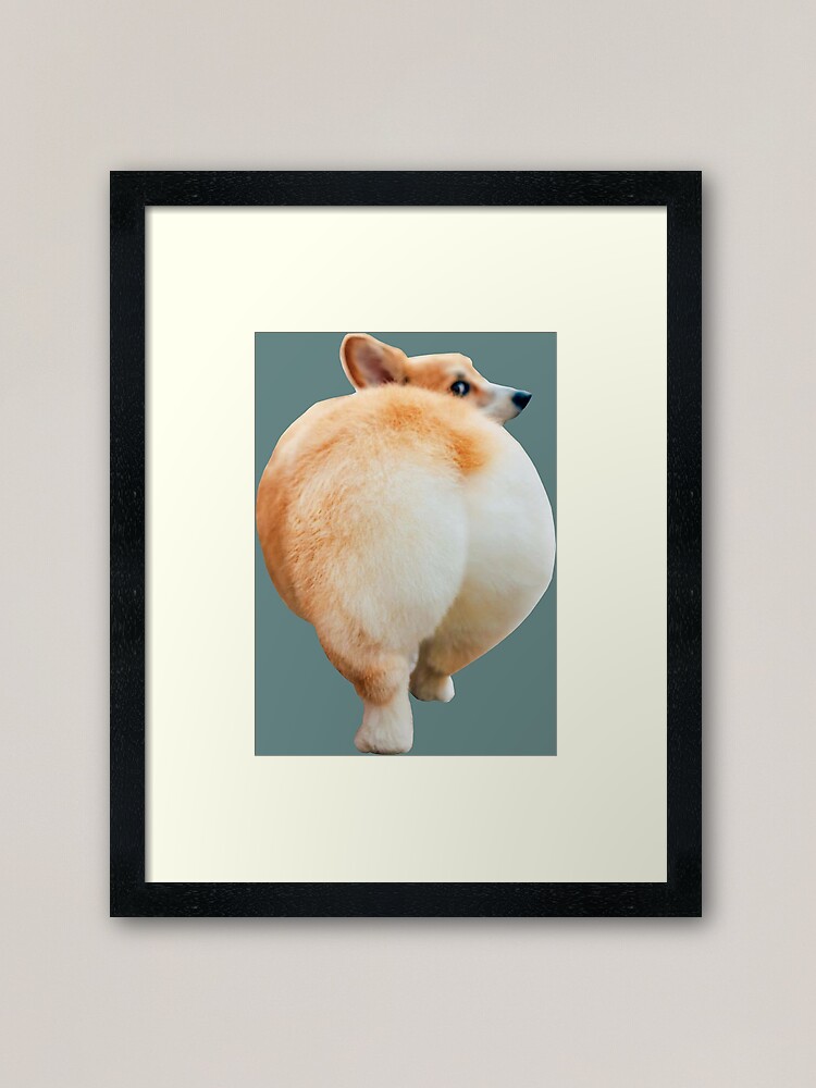 Alternate view of Corgi Butt Framed Art Print
