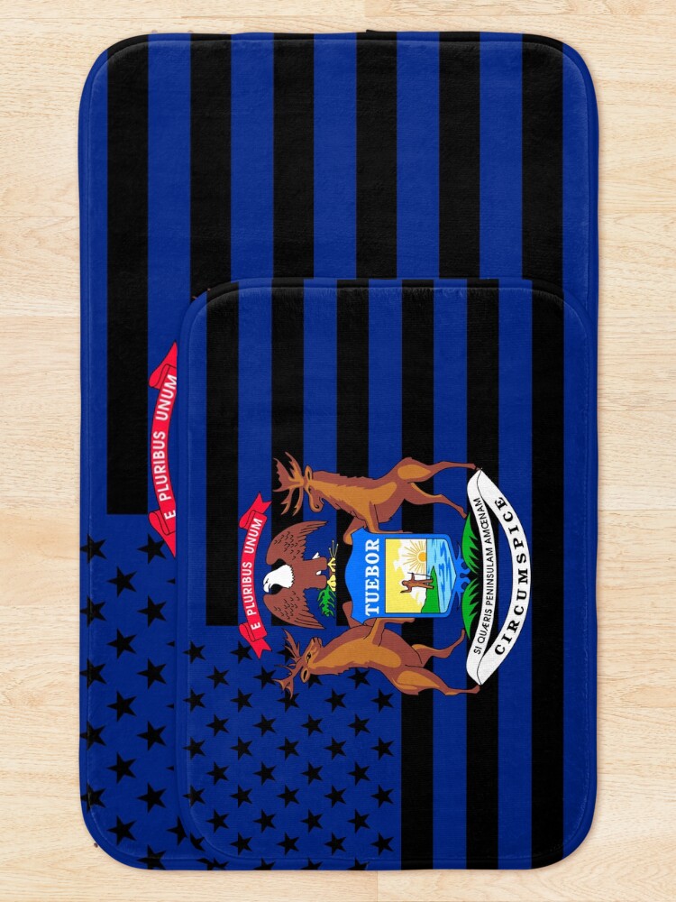 Alternate view of Michigan State Flag Graphic USA Styling Bath Mat