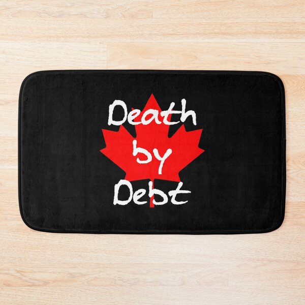 Item preview, Canada Death by Debt Large Maple Leaf Dark Color designed and sold by TinyStarCanada.