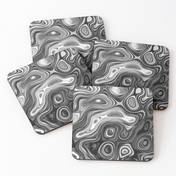 Item preview, Argent Greyscale Liquid Art - Abstract Liquism Artwork designed and sold by Dator-Abstracts.