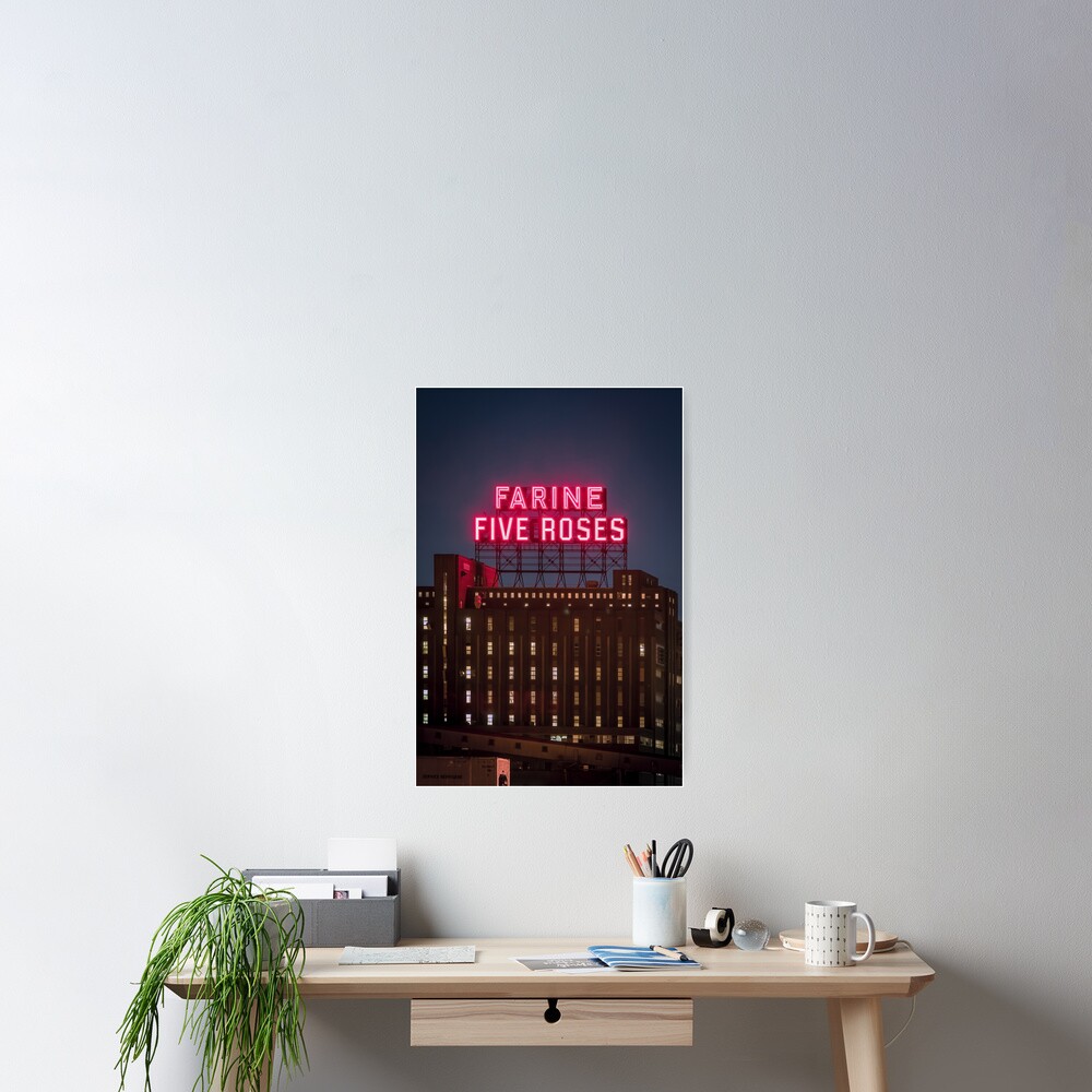 Farine Five Roses Night Poster