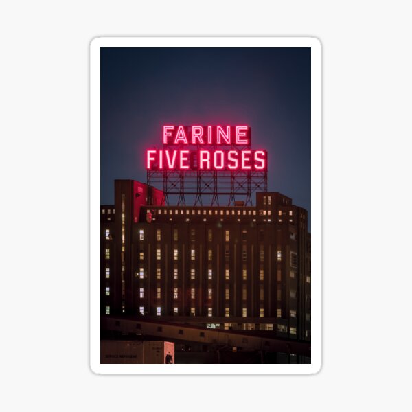 Farine Five Roses Night Montreal Sticker