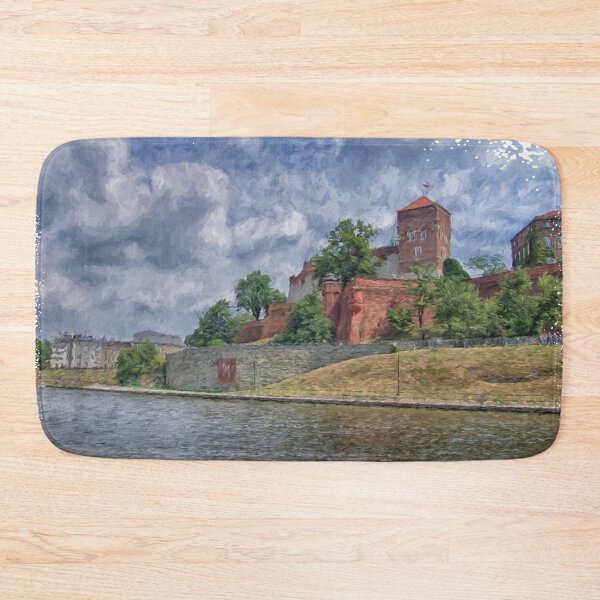 Item preview, Drawing, illustration old town, Wawel Castle and Vistula river, Krakow, Poland designed and sold by bonidog.