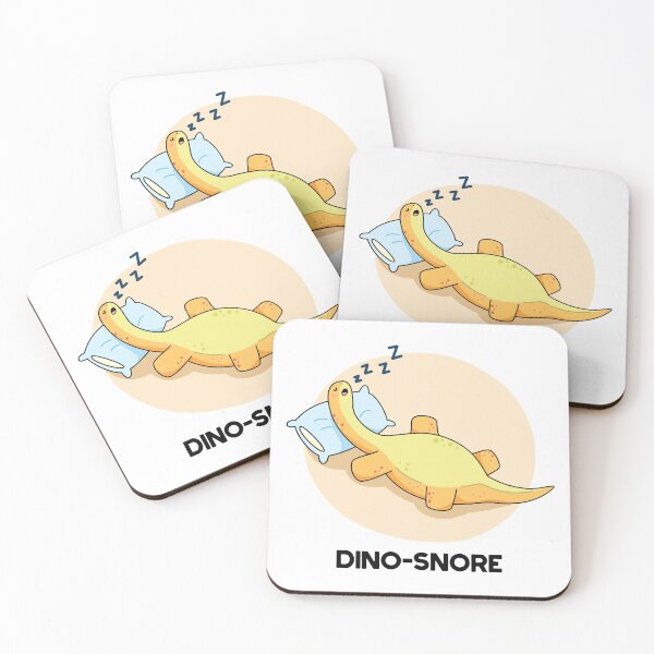 Item preview, Dinosnore Funny Sleeping Dinosaur Puns  designed and sold by punnybone.