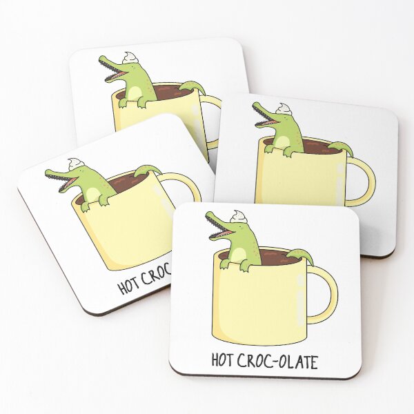 Item preview, Hot Croc-colate Funny Crocodile Puns  designed and sold by punnybone.