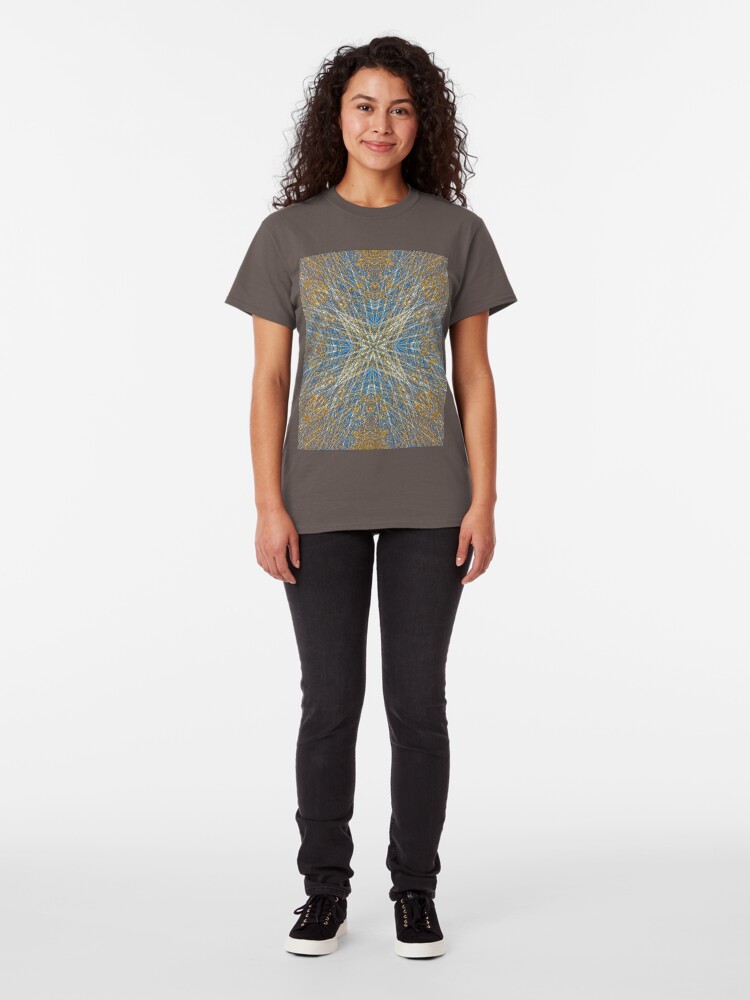 Alternate view of BLUE SKY AND AUTUMN BIRCH TREES MANDALA Classic T-Shirt