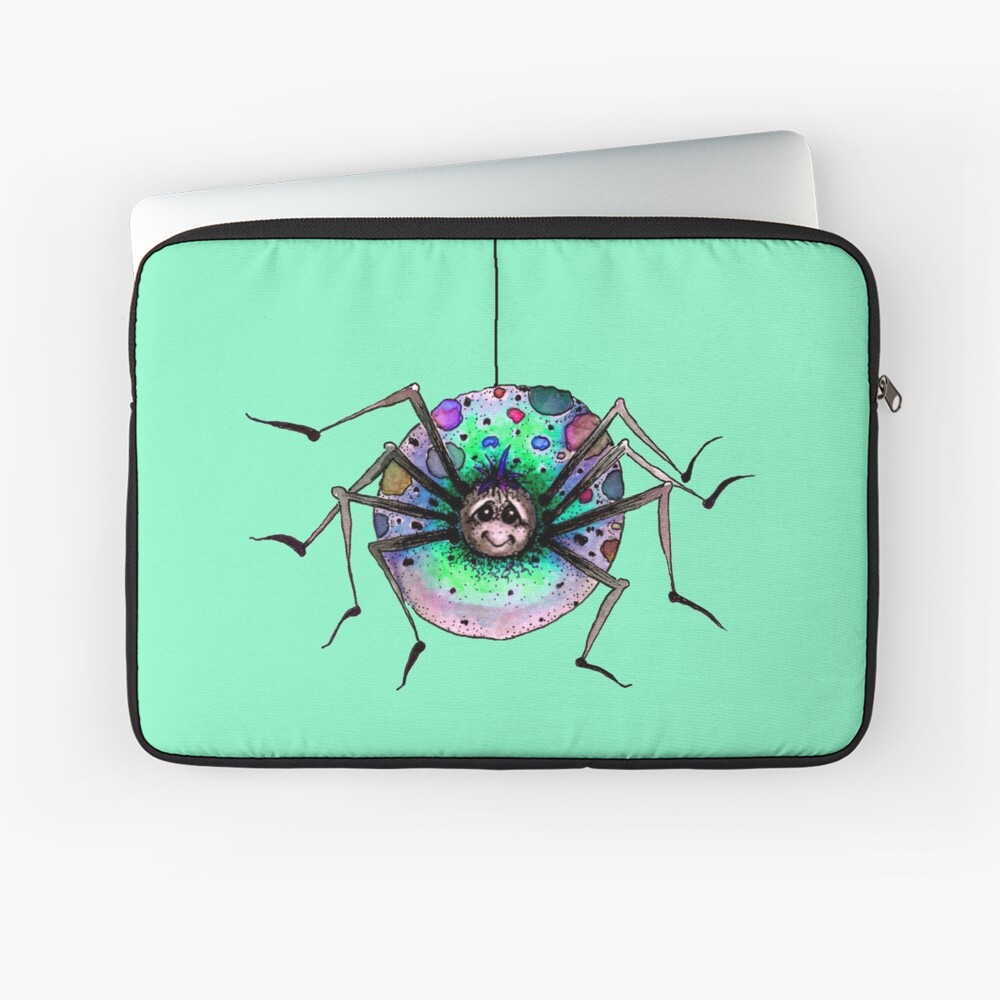 Silly Little Rainbow Spider Laptop Sleeve