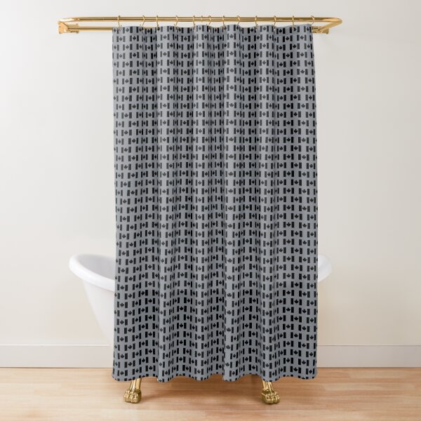 A Black Canadian Flag Version Shower Curtain