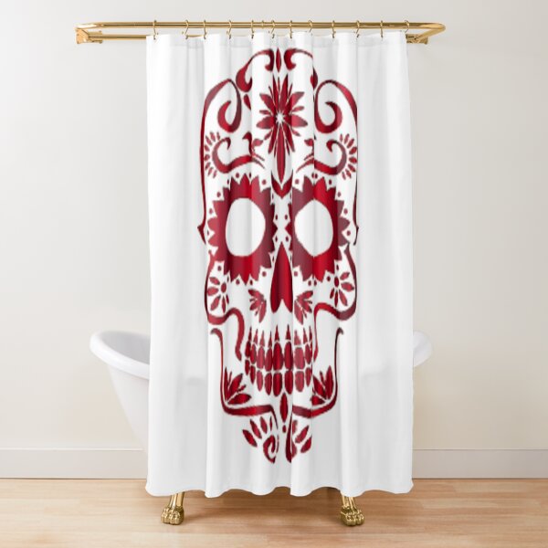 Red Skull printed on apparel, accessories, stickers and so much more. Shower Curtain