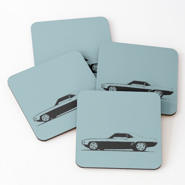 Item preview, 1969 Chevy Camaro - stylized black on light background  designed and sold by mal-photography.