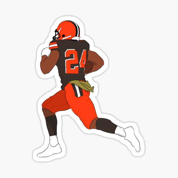 Nick Chubb STICKER #24 - Cleveland Browns NFL Batman Dawg Pound