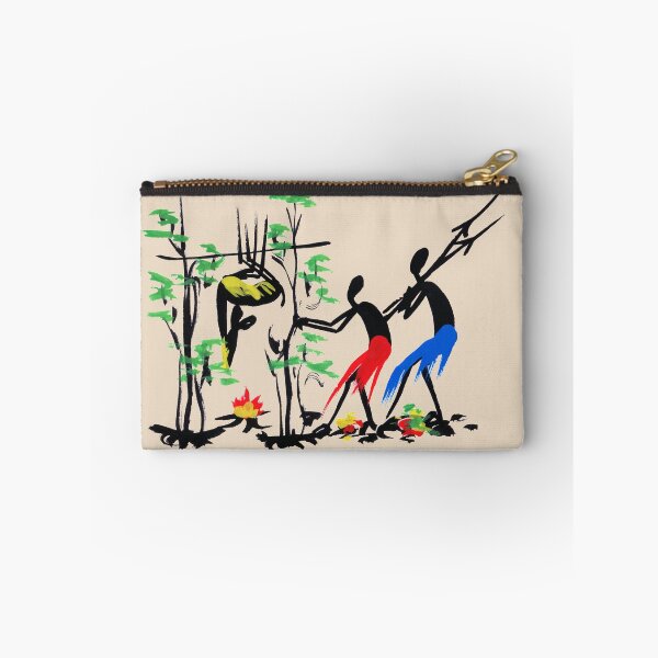 Item preview, Two successful African hunters roasting bush meat designed and sold by Squirrox.