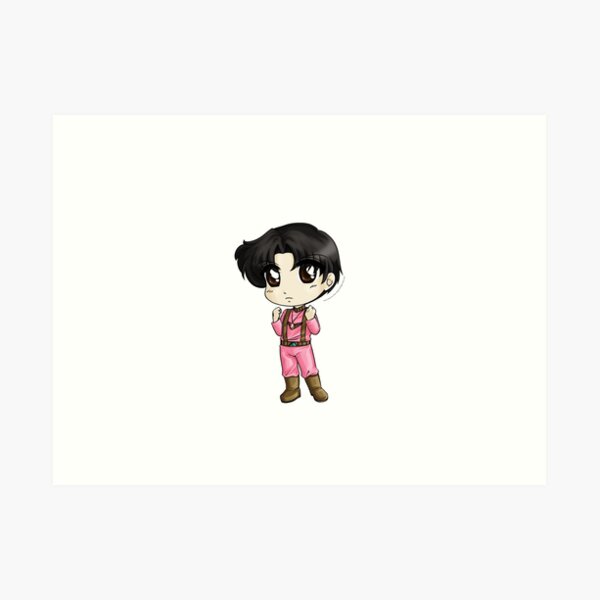 Chibi Pink Ocelot Art Print