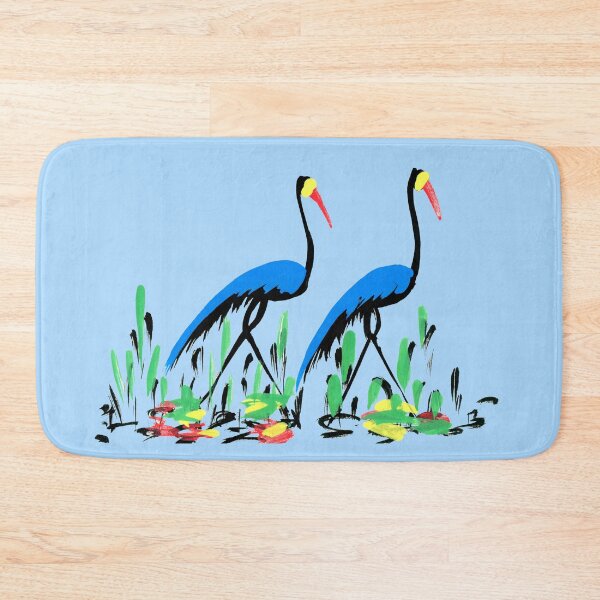 Item preview, A colorful drawing of two African cranes. designed and sold by Squirrox.